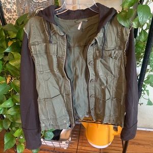 Free People cargo bomber jacket